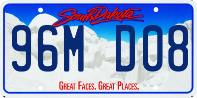 SD license plate 96MD08