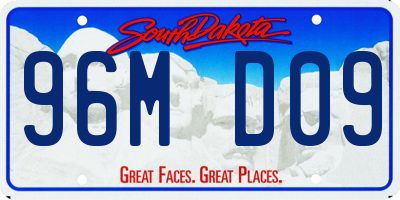 SD license plate 96MD09