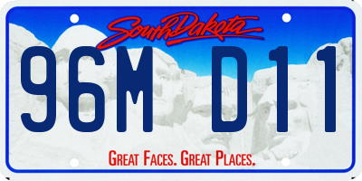 SD license plate 96MD11