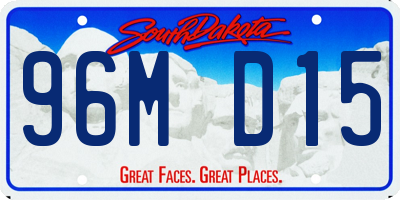SD license plate 96MD15