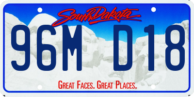 SD license plate 96MD18