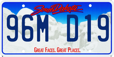 SD license plate 96MD19