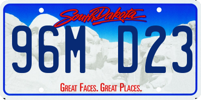 SD license plate 96MD23