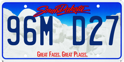 SD license plate 96MD27