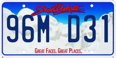 SD license plate 96MD31