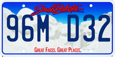 SD license plate 96MD32