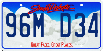 SD license plate 96MD34