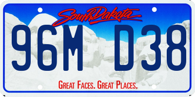 SD license plate 96MD38