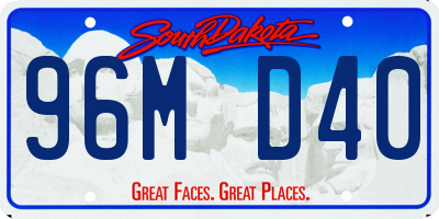 SD license plate 96MD40
