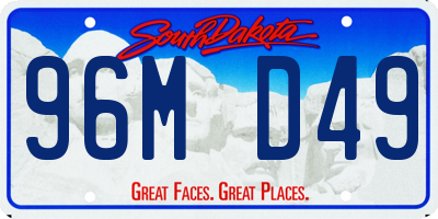 SD license plate 96MD49