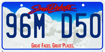 SD license plate 96MD50