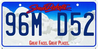 SD license plate 96MD52