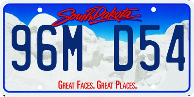 SD license plate 96MD54