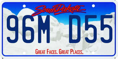SD license plate 96MD55
