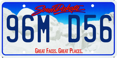 SD license plate 96MD56