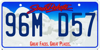 SD license plate 96MD57