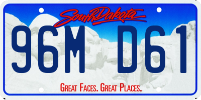 SD license plate 96MD61