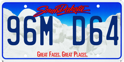 SD license plate 96MD64