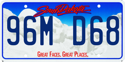 SD license plate 96MD68