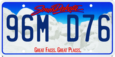 SD license plate 96MD76