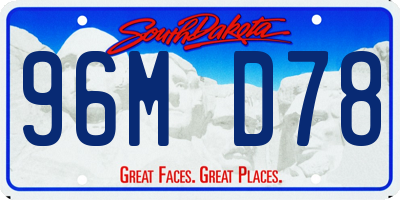 SD license plate 96MD78