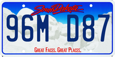 SD license plate 96MD87