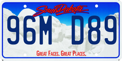 SD license plate 96MD89