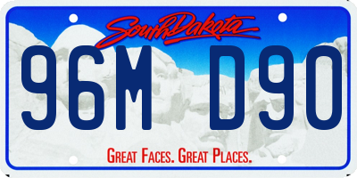 SD license plate 96MD90