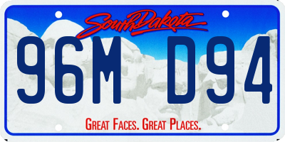 SD license plate 96MD94