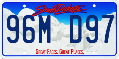 SD license plate 96MD97