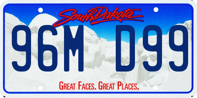 SD license plate 96MD99
