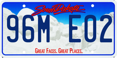 SD license plate 96ME02