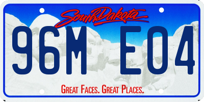 SD license plate 96ME04