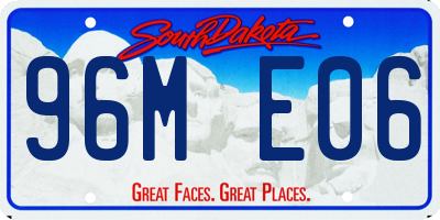 SD license plate 96ME06