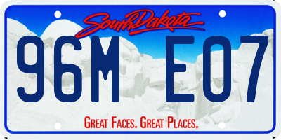 SD license plate 96ME07