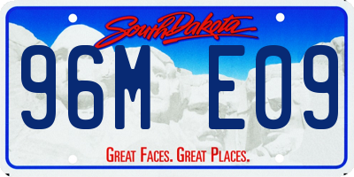 SD license plate 96ME09