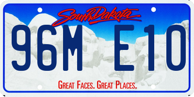 SD license plate 96ME10