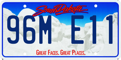 SD license plate 96ME11