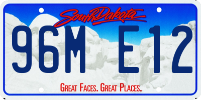 SD license plate 96ME12