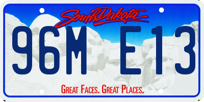 SD license plate 96ME13