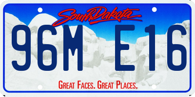 SD license plate 96ME16