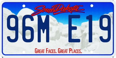 SD license plate 96ME19