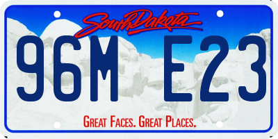 SD license plate 96ME23