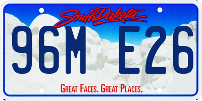 SD license plate 96ME26