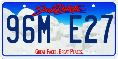 SD license plate 96ME27