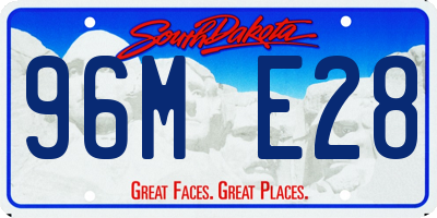 SD license plate 96ME28