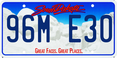 SD license plate 96ME30