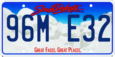 SD license plate 96ME32