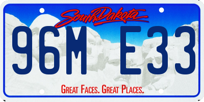 SD license plate 96ME33