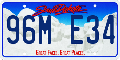 SD license plate 96ME34